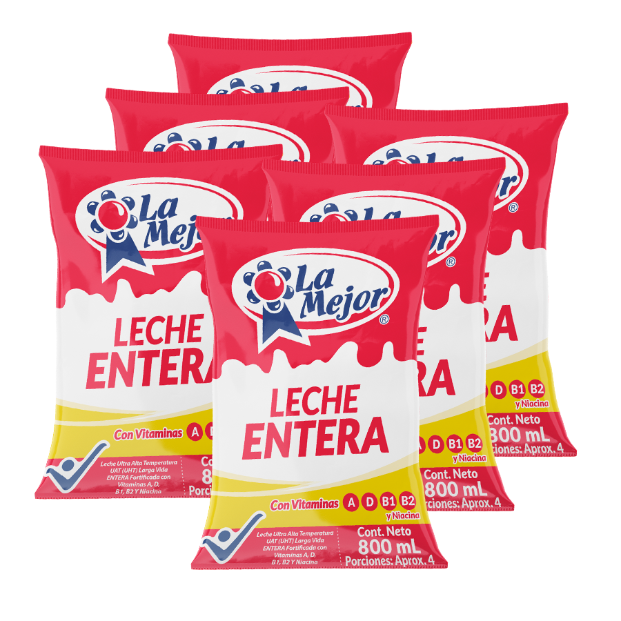 Sixpack Leche Entera 800ml