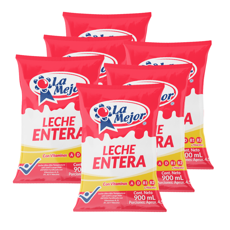 Sixpack Leche Entera 900ml