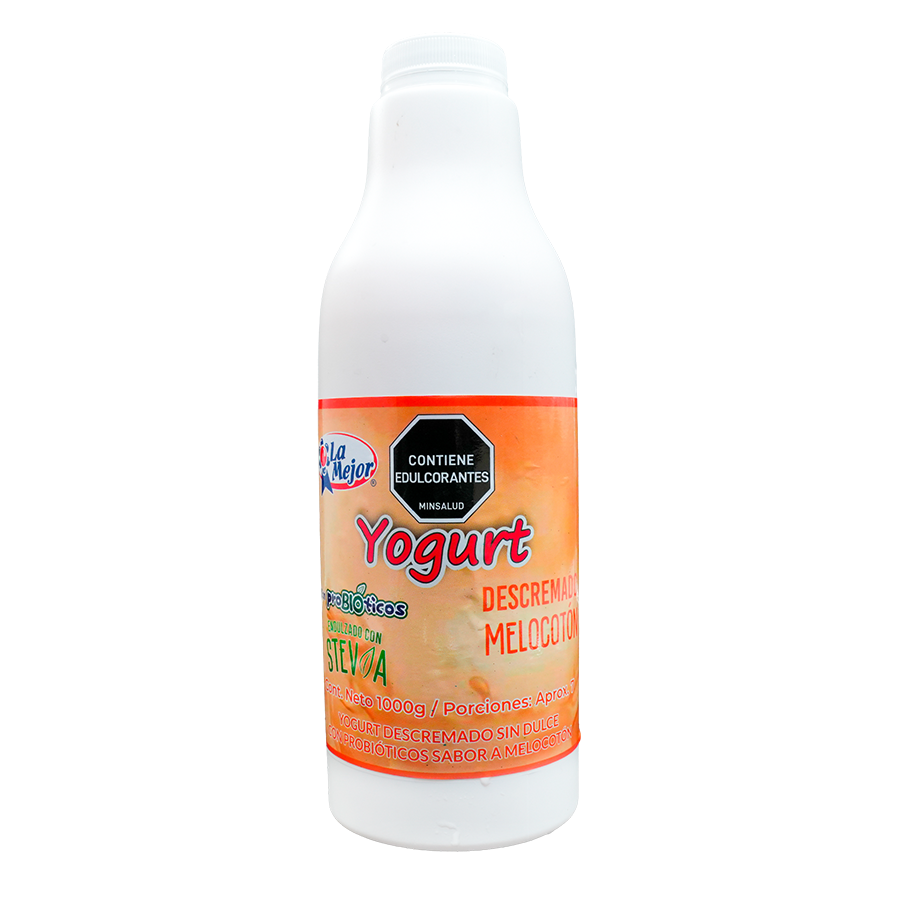 Yogurt Descremado Melocotón  1 L